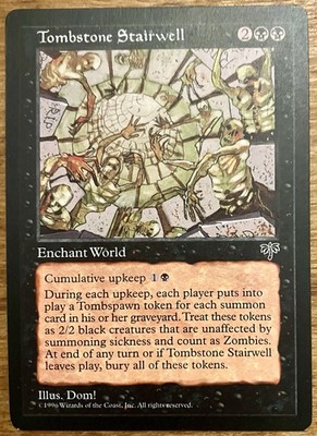 Tombstone Stairwell Mirage 1996 Near Mint Mtg Magic The Gathering Illus. Dom!