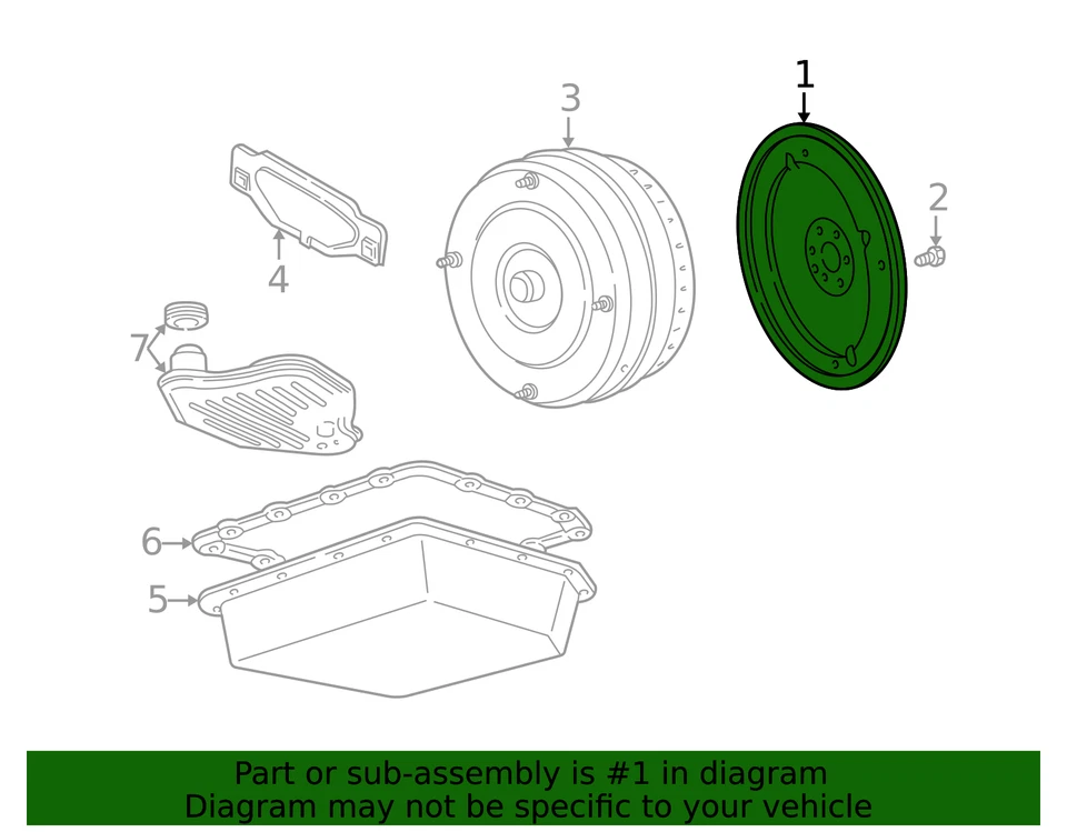 Placa de transmisión original Ford 4W7Z-6375-AA Foto 2 de 4