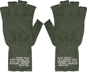 8410 Rothco Olive Drab G I Military Fingerless Wool Gloves Made in USA