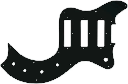 WD Custom Pickguard For Gibson S-1 #01A Black Acrylic