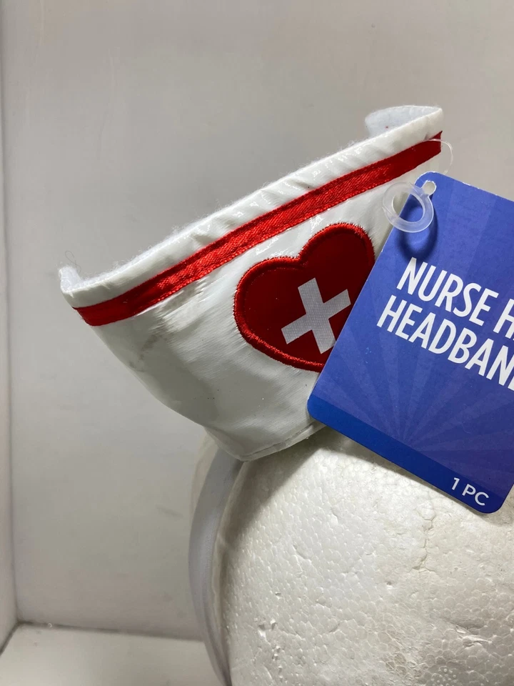 🐞 Mini Sombrero de Enfermera Diadema Doctor Disfraz de Fantasía Halloween Adulto - I0 Foto 3 de 4