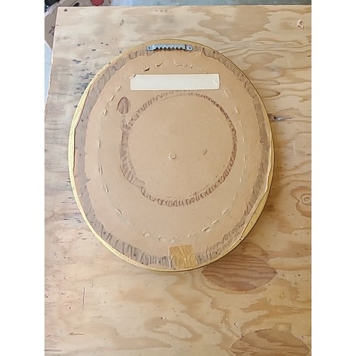 Vtg Meissen Porcelain Cameo Plaque in Velvet Oval Gold Printed Frame 12" x 10" - Picture 11 of 14