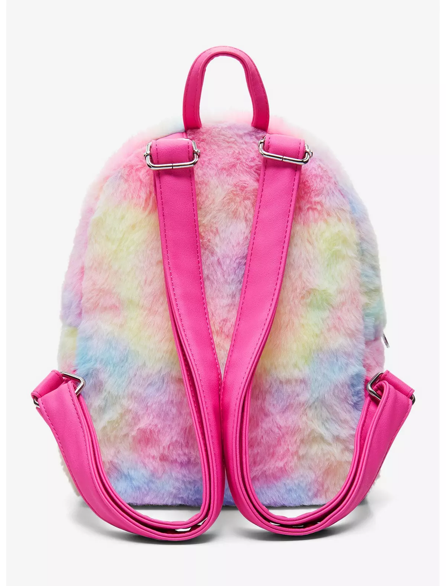 Care Bears Pastel Rainbow Fuzzy Mini Backpack NWT NWT Loungefly Care Bears Pastel Rainbow Fuzzy Mini Backpack  main image 4