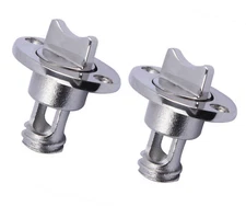2X Boat Oval Garboard Drain Plug Stainless Steel Fit 1'' Hole Thread for 3/4''