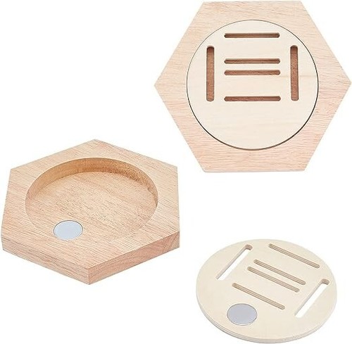 Honeycomb Medal Display/Wooden Stand Stitching Free Punch for Awards Displays