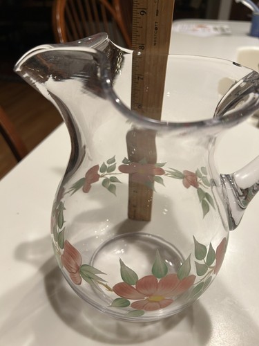 Franciscan Desert Rose Glassware Pitcher 64 Ounces 1970s 5-1/8"W x 8-1/4"H - Picture 8 of 9