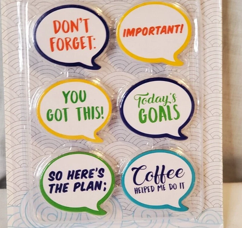 Thumbtacks Expressions Tacks with Messages Push Pins Home Office 6pk - Image 2 of 4