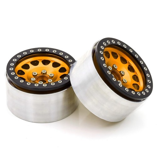 Alloy Wheel Beadlock golden Wheel Rims Hub 4pcs 2.2inch F5T7 - Picture 5 of 8