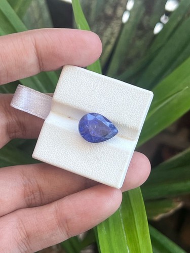 8,95 carati-TANZANITE NATURALE VIOLA TAGLIO PERA 14X10 MM PIETRE PREZIOSE SCIOLTE - Foto 4 di 7