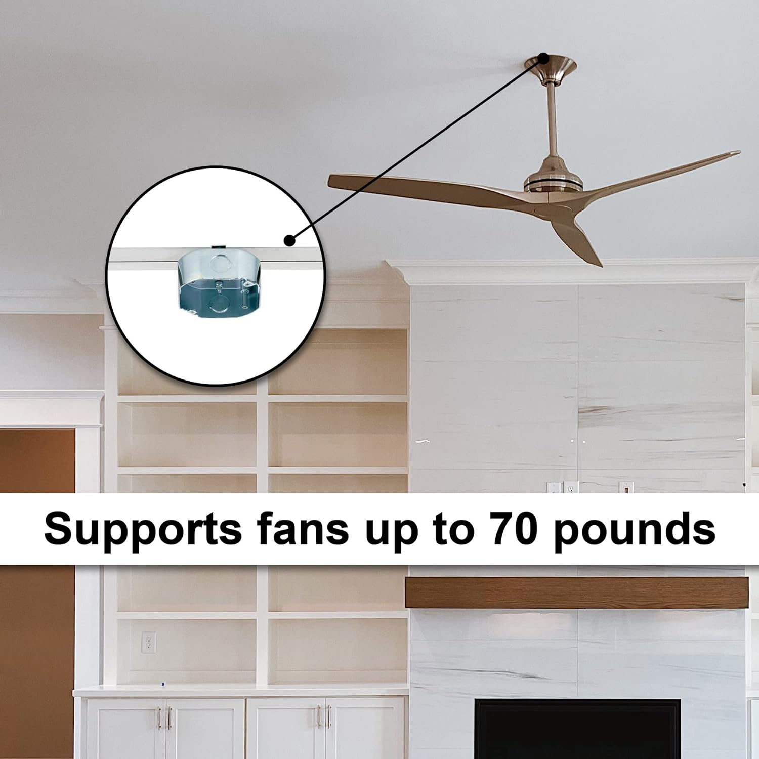 Ciata Ceiling Fan Mounting Bracket, Heavy Duty Metal Mounting SafT