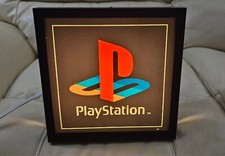 Official Sony PlayStation PS1 Logo Retail Store Display Lighted Sign 1990s Box