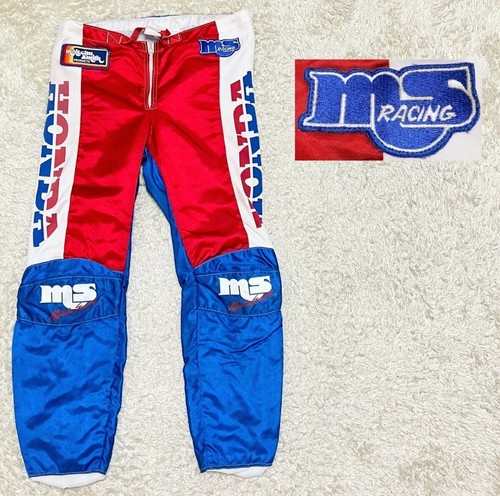Vintage Malcolm Smith MS RACING Motocross Pants 38" HONDA Tricolor