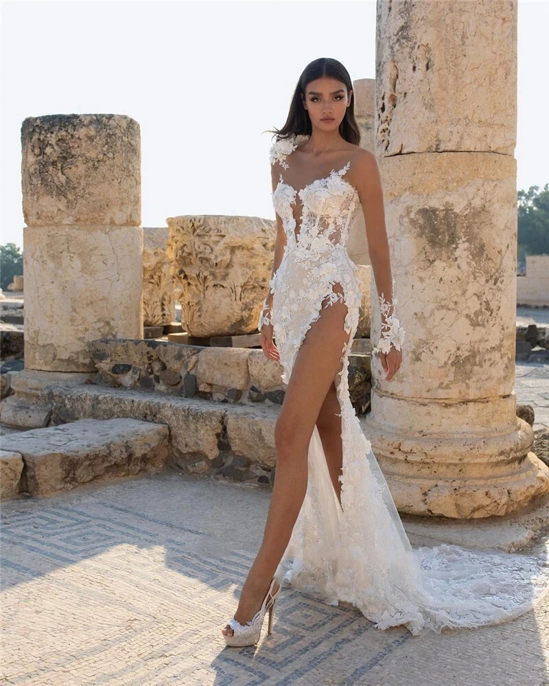 One Shoulder Beach Dress Wedding Dresses for sale | eBay