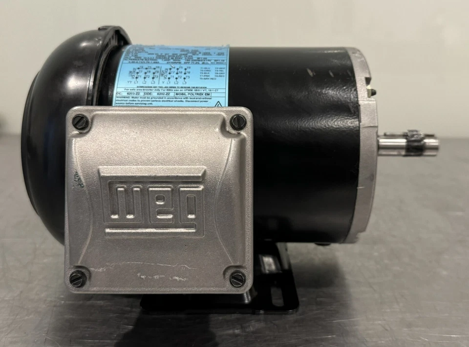 WEG 00136ET3EW56-S Electric Motor 1HP 230/460V 3435 RPM 3PH NEW! FREE SHIPPING! - Image 2 of 4
