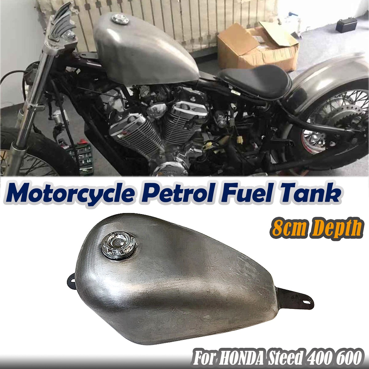 Motorcycle Petrol Gas Fuel Tank For HONDA Steed 400 600 Shadow