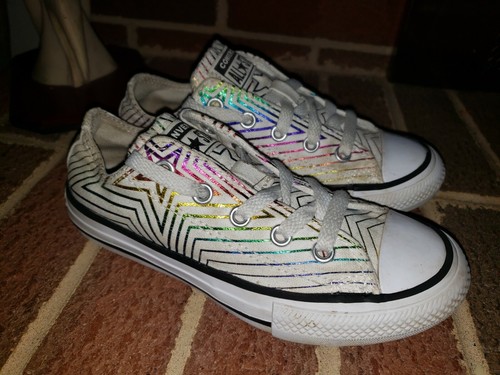 RAINBOW STRIPE CANVAS SNEAKERS KIDS 