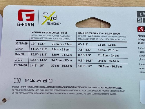 New G-Form Pro Rugged Elbow Guards Flexible Lightweight Washable X-Small XS ski - Picture 6 of 9