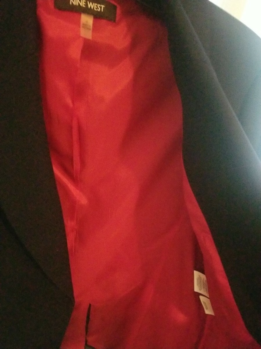 Nine West Embroidered One-Button Blazer Size 4