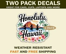 Honolulu Hawaii Sticker – Tropical Aesthetic Decal | Oahu Surf Travel Souvenir