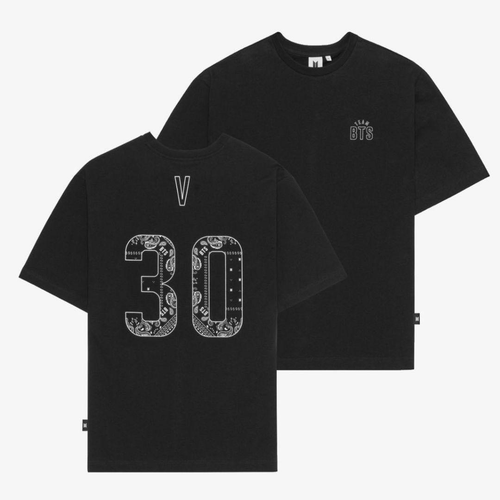 T-shirt TEAM BTS Kim Taehyung V merce ufficiale taglia L dal Giappone - Foto 5 di 5