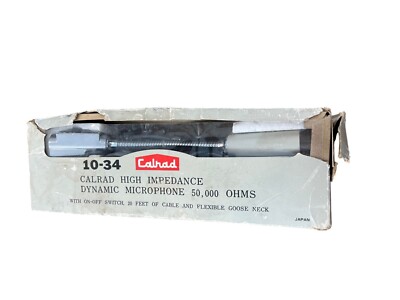 Calrad 10-34 High Impedance Dynamic Microphone With On-Off Switch & 20-Ft Cable