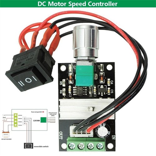 6v 12v 24v Pwm Dc Motor Speed Controller Vorwärts und Rückwärts mit Schalter - Bild 2 von 5