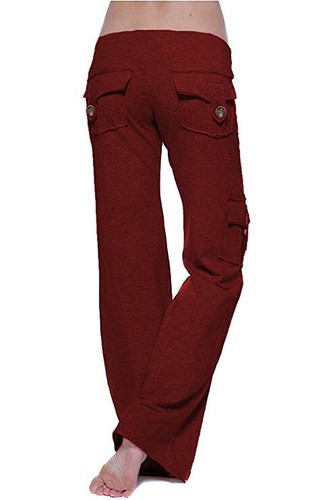 Womens Stretchy Soft Eco-friendly Bamboo Yoga Pants Wide-legged Multiple Pockets - Picture 20 of 23