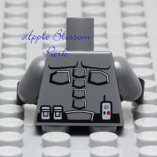 NEW Lego Minifig Gray Body Armor TORSO & LEGS -Space Police 3 SWAT Tactical Gear - Picture 3 of 4
