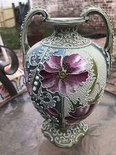 陶瓷多色老式原版古董日本花瓶| eBay