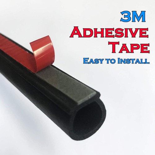 Guarnizione per i Bordi Porte Auto Adesivo a Strscia in Gomma PVC 4mx15mmx15mm - Foto 3 di 3