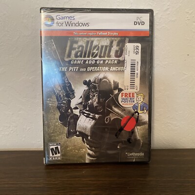 Fallout 3 Game Add-On Pack: The Pitt and Operation: Anchorage (PC, 2009) Sealed
