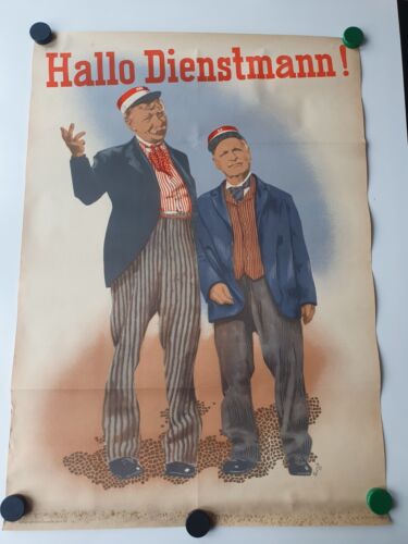 Plakat Filmplakat Hallo Dienstmann! Moser Hörbiger Wiener Film Original DDR 1955 - Zdjęcie 1 z 9
