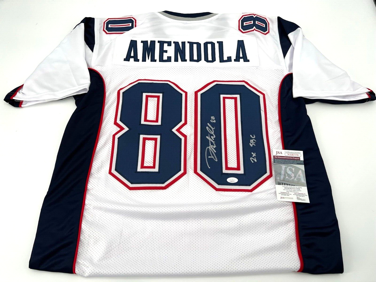 DANNY AMENDOLA NEW ENGLAND PATRIOTS SIGNED CUSTOM STITCH JERSEY