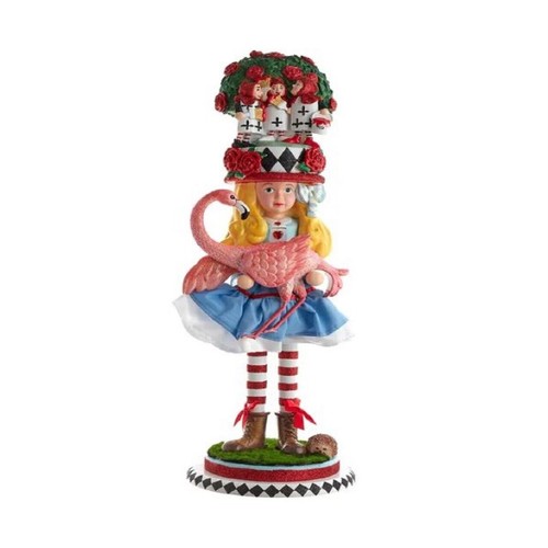 Kurt Adler Hollywood Alice in Wonderland With Flamingo Nutcracker 19 Inch - Picture 2 of 6