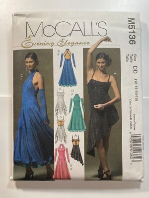 M5153 McCall's M5153 Evening Elegance Dresses Sizes (12-18) UNCUT Free ...