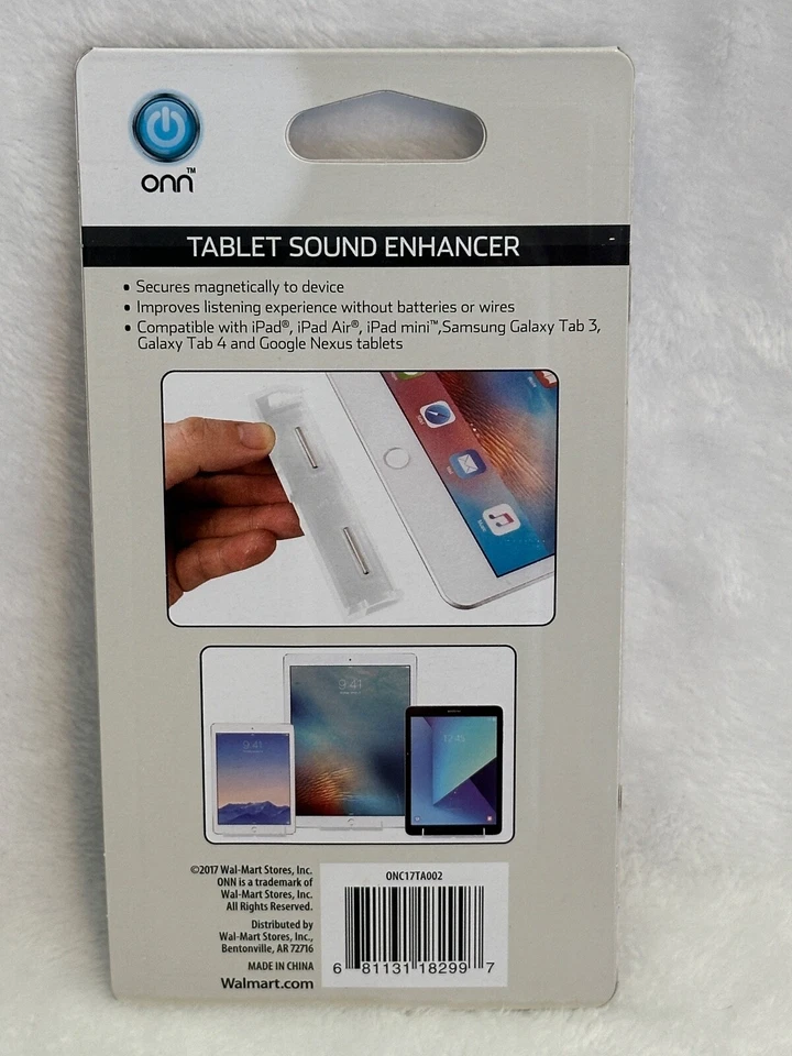 Onn Tablet Sound Enhancer Directional Sound Amplification, White, - Image 2 of 2