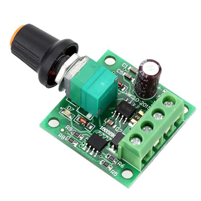 Mini Low Voltage DC PWM Motor Speed Controller Module 1.8V 3V-5V-6V 12V 2A Neu