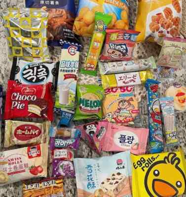 155 Piece Snack Box Asian Japanese Chinese Korean Variety Savory