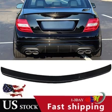 Rear Trunk Spoiler Wing Lip Fits 08-14 Benz W204 C Class AMG Style Gloss Black