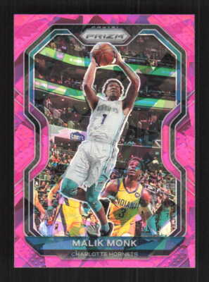 Malik Monk 2020-21 Panini Prizm Pink Ice Prizms Charlotte Hornets #15
