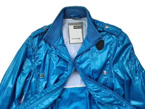 $425 Designer ENERGIE Men's Rare Blue Campaign Wind Nylon Body Jacket M - Picture 5 of 6