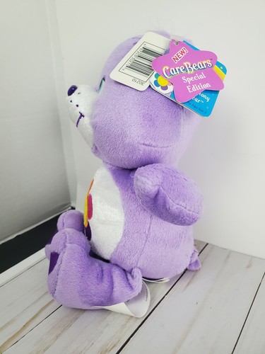 Care Bears 8" Harmony Bear Special Edition Soft Lil 2004 Plush NWT Purple - Picture 3 of 5