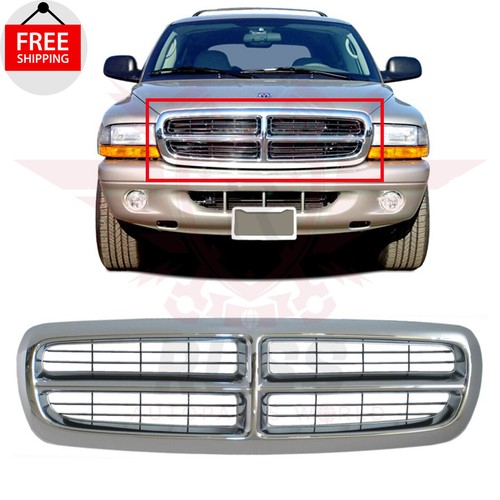 New Grille Chrome Black Insert Fits 199704 Dodge Dakota 9803 Durango