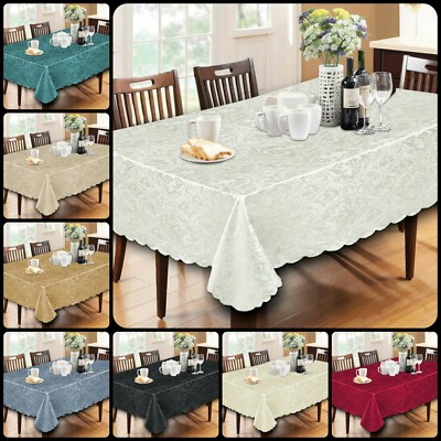 Modern Large Rectangle Round Damask Table Cloth Cover Napkin Cloths Runner Modern Large Rectangle Round Damask, Round Table Cloth Covers