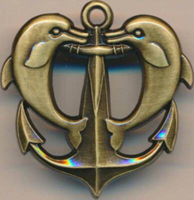 Insigne De Poitrine Plongeur Démineur Marine – Dos Grenu Doré – Attache Pin's Beraudy – Neuf