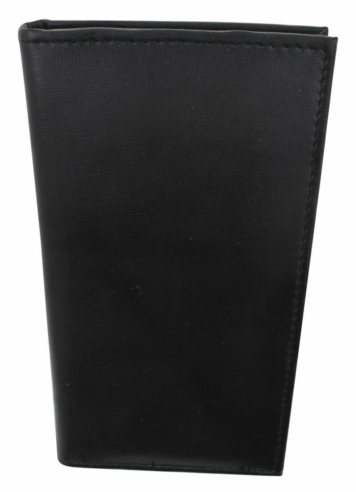 皮革基本支票簿保护套 托座 修身 纯男式 女式 多种颜色 全新 — 第 4/4 张图片