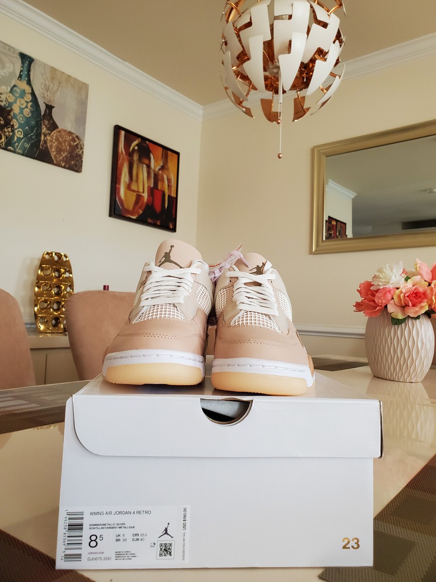 Nike Air Jordan 4 Shimmer Off-White Sail Guava Ice Cement Nike Air Jordan 4 Shimmer Off-White Sail Guava Ice Cement
