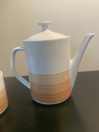 Bralcor MCM VTG PITCHER And Sugar Canister Tan 7” Made In Brazil Vintage Tea - Picture 6 of 18
