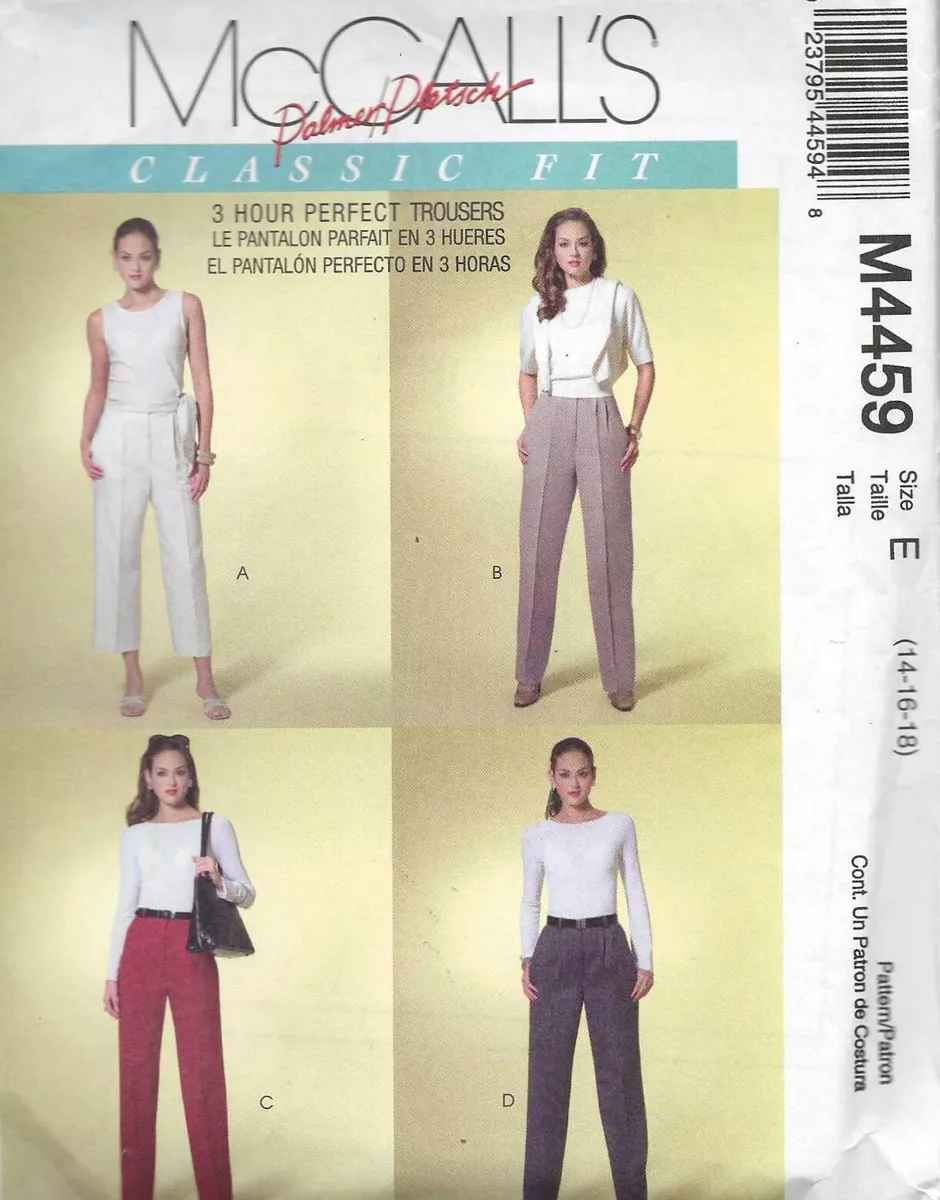 Women's Trouser Pants High Waisted Sewing Pattern UNCUT 14 16 18