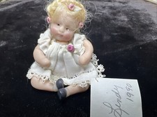 Vintage Petite Little Figurine Doll Signed Pamela Mason